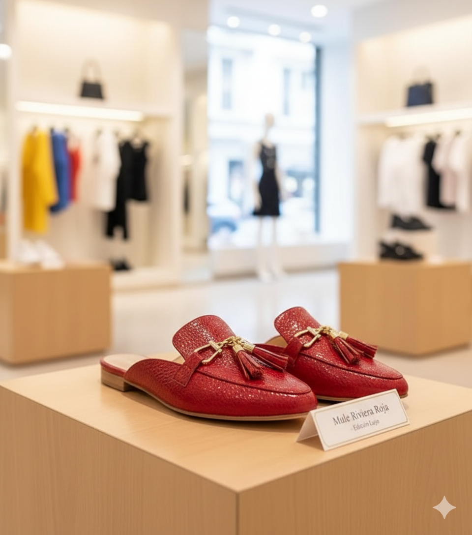 MULE RIVIERA ROJO  🔥 Mejor precio desde 2 pares