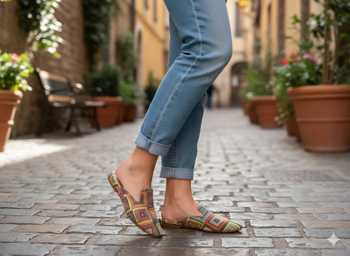 1021-VE ? Zueco Nómada Multicolor ( pares)