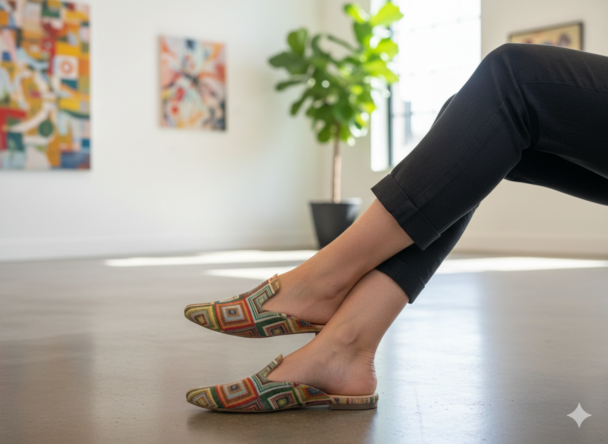 1021-VE ? Zueco Nómada Multicolor ( pares)