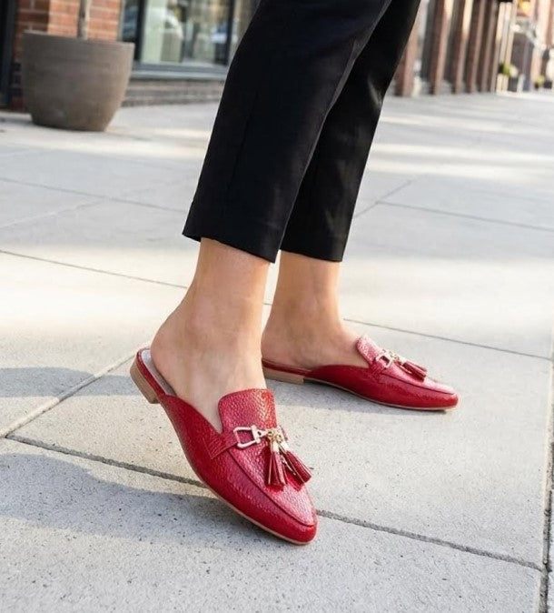 MULE RIVIERA ROJO  🔥 Mejor precio desde 2 pares